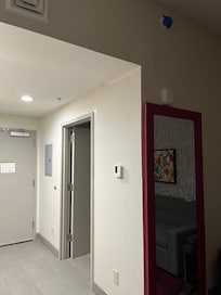 Smoke detector covered with painters tape