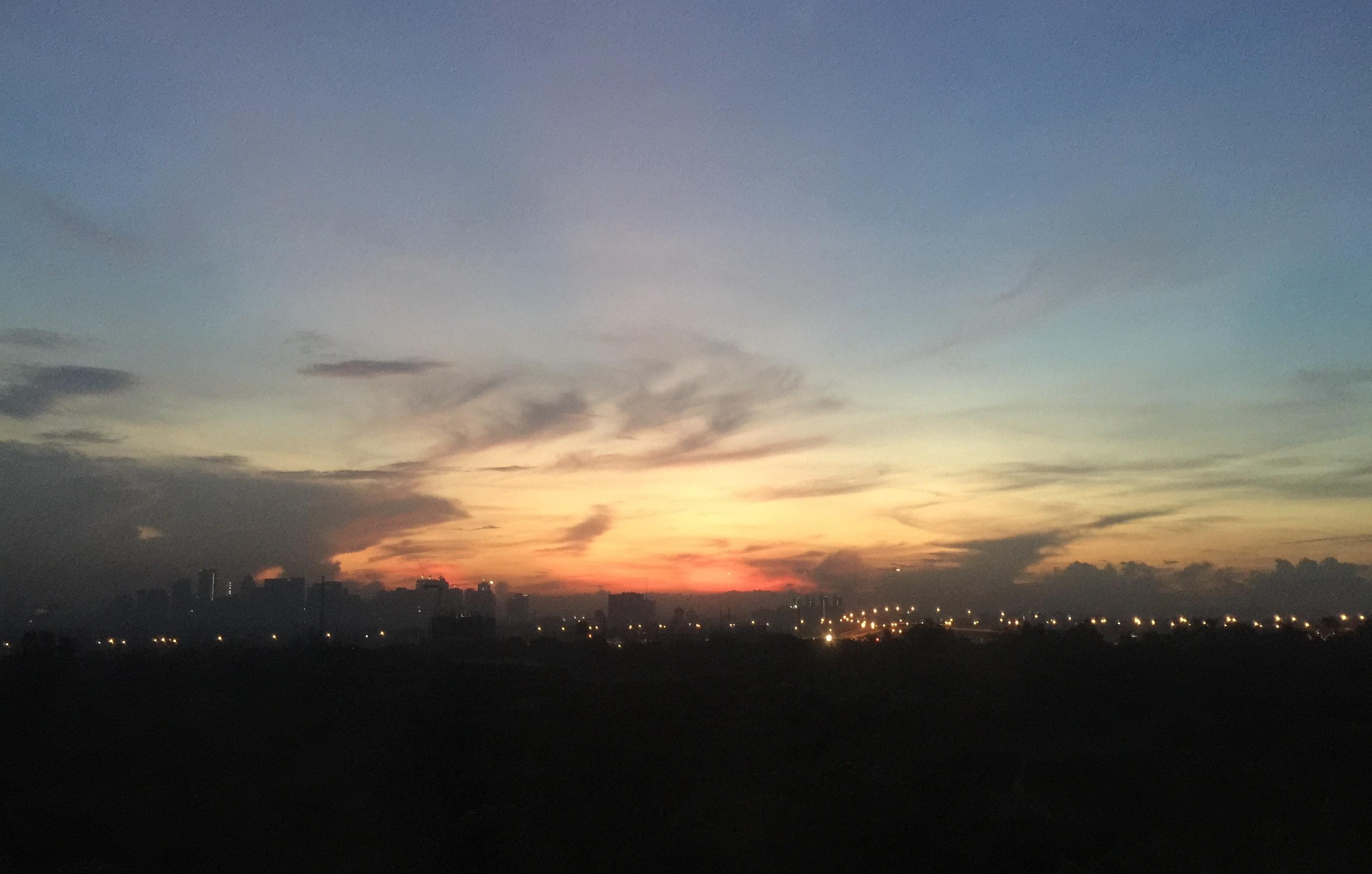 Sunset view from the window