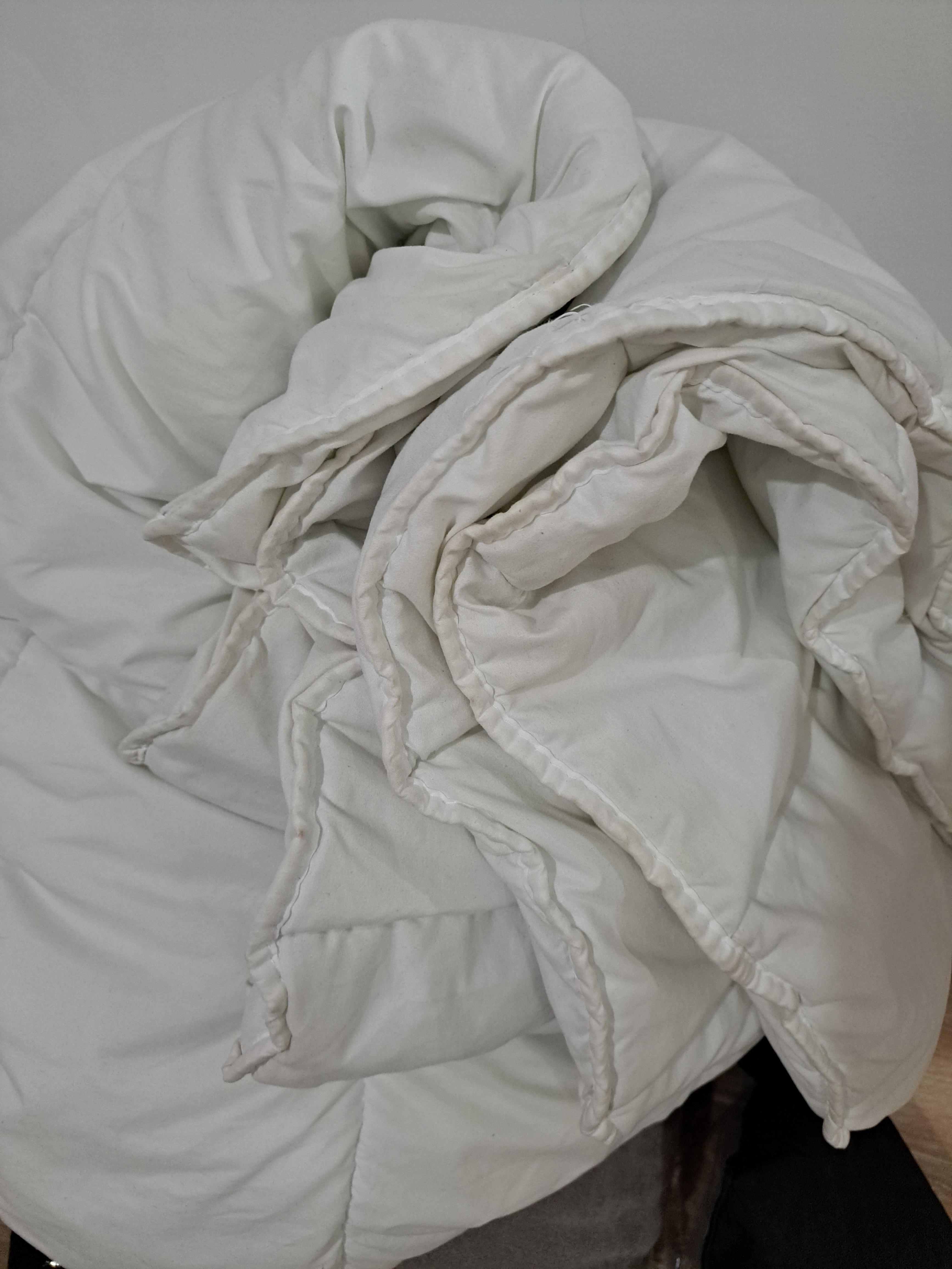 Dirty duvet with no cover