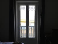 Windows overlook the harbour
