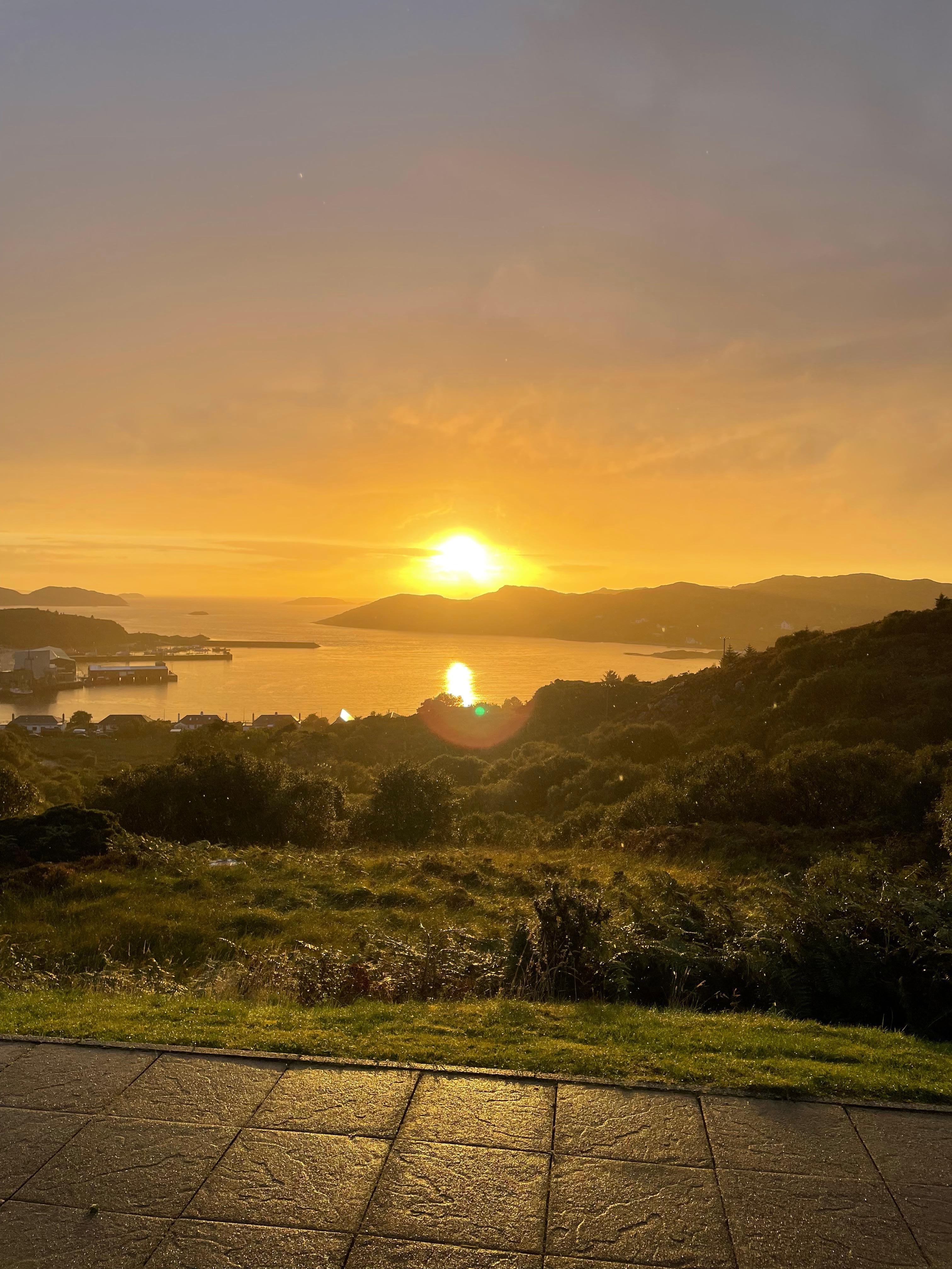 Amazing sunset over the loch