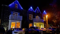 A Christmassy Moss Grove by night.