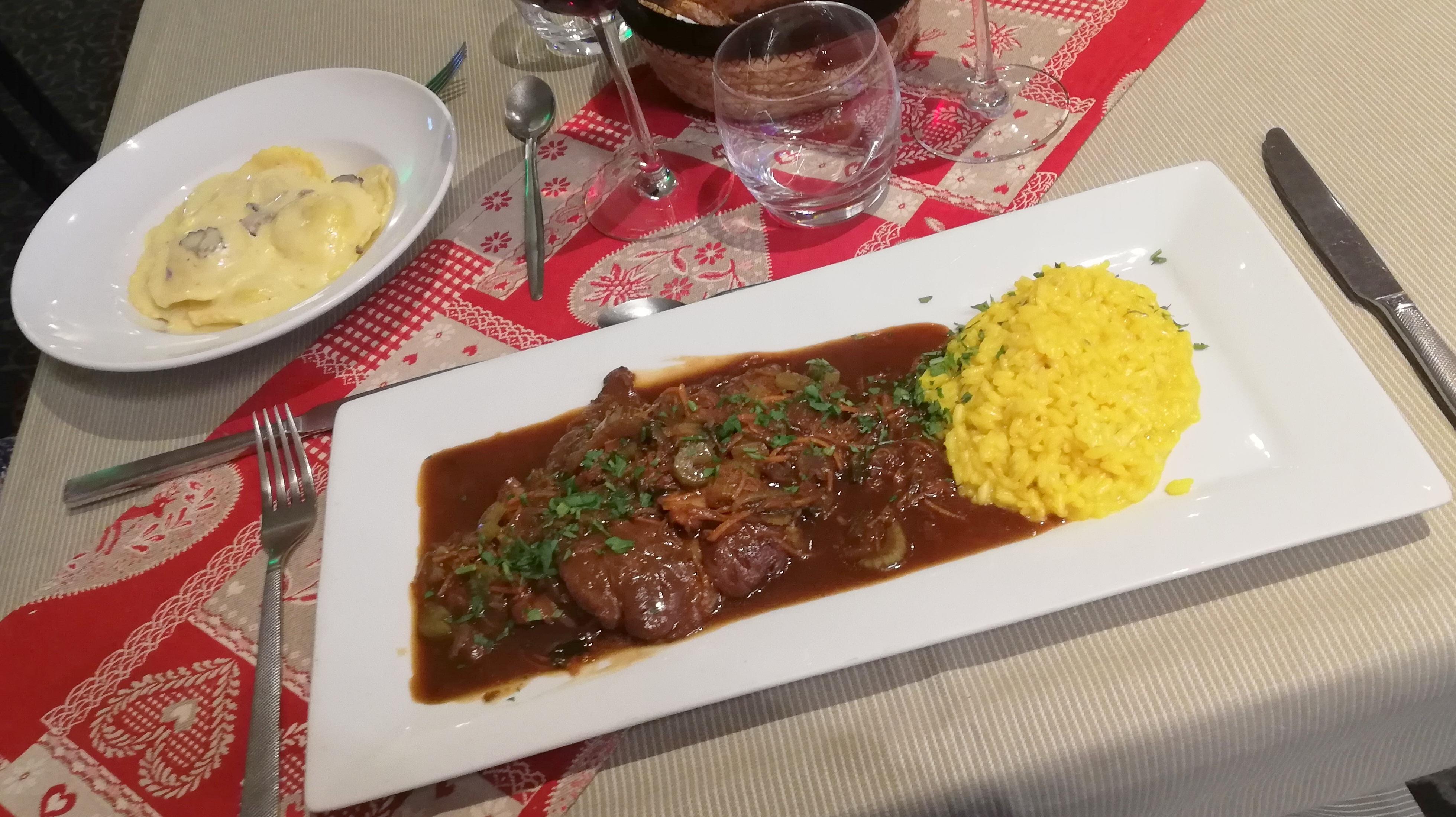 Osso-Bucco  et  Ravioles au Truffes !!!