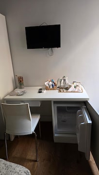 Breakfast table with fridge