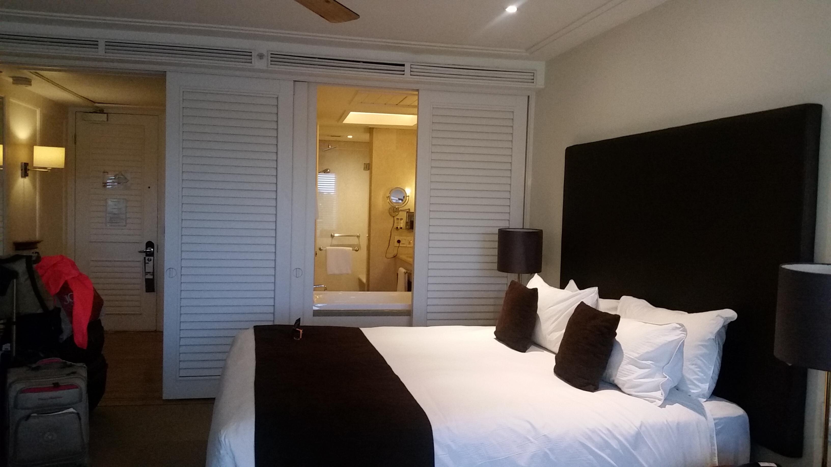Bathroom to bedroom view