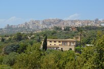 View of Agrigento from the valley of the temples