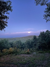 Sunset view from the cabins.
