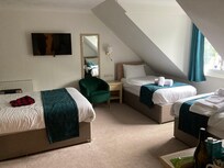 Very Large Triple room on 3rd floor has corridor to the bathroom!