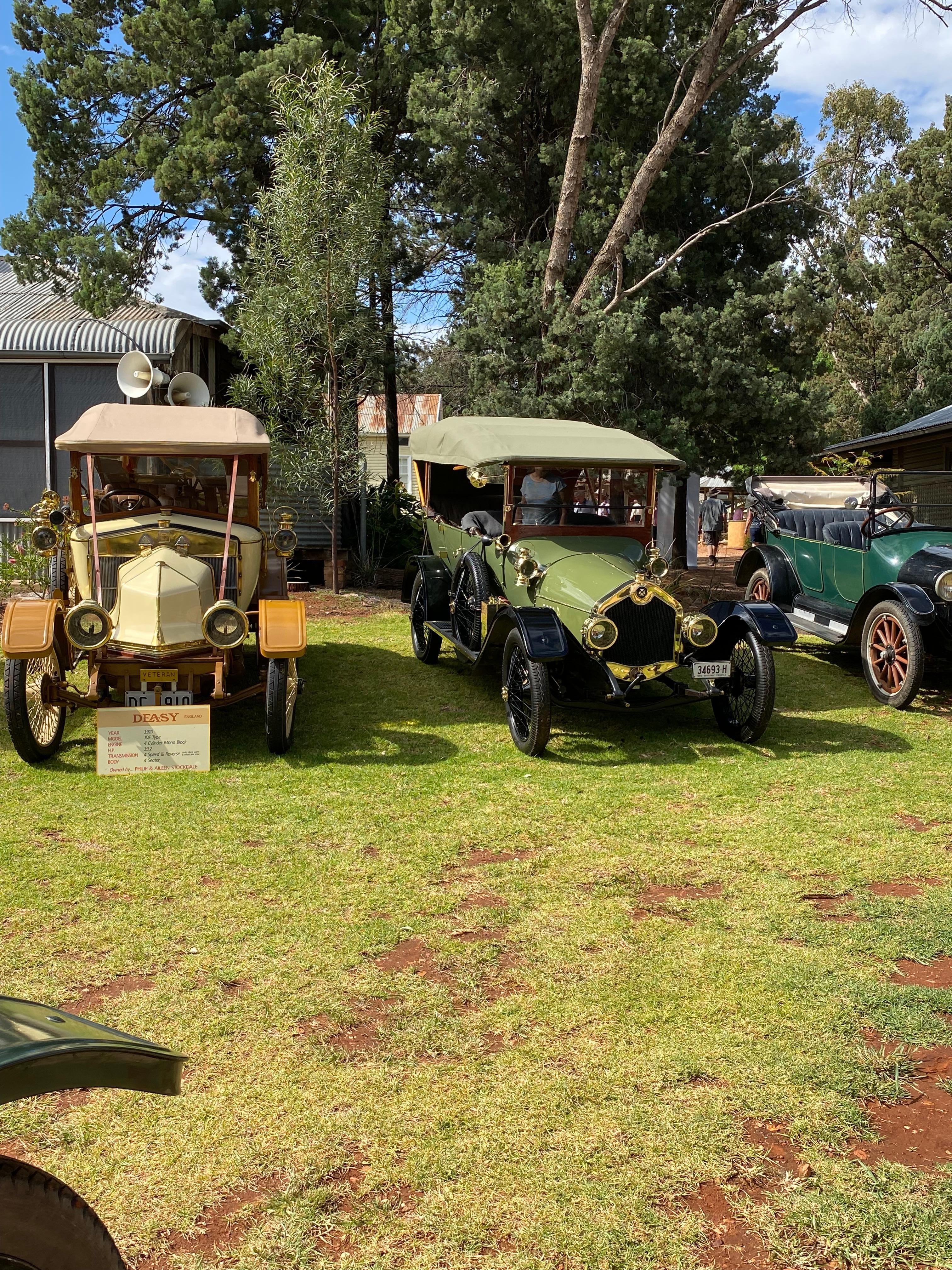 Pioneer Park vintage car display 