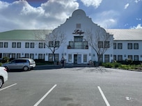 Front entrance and parking