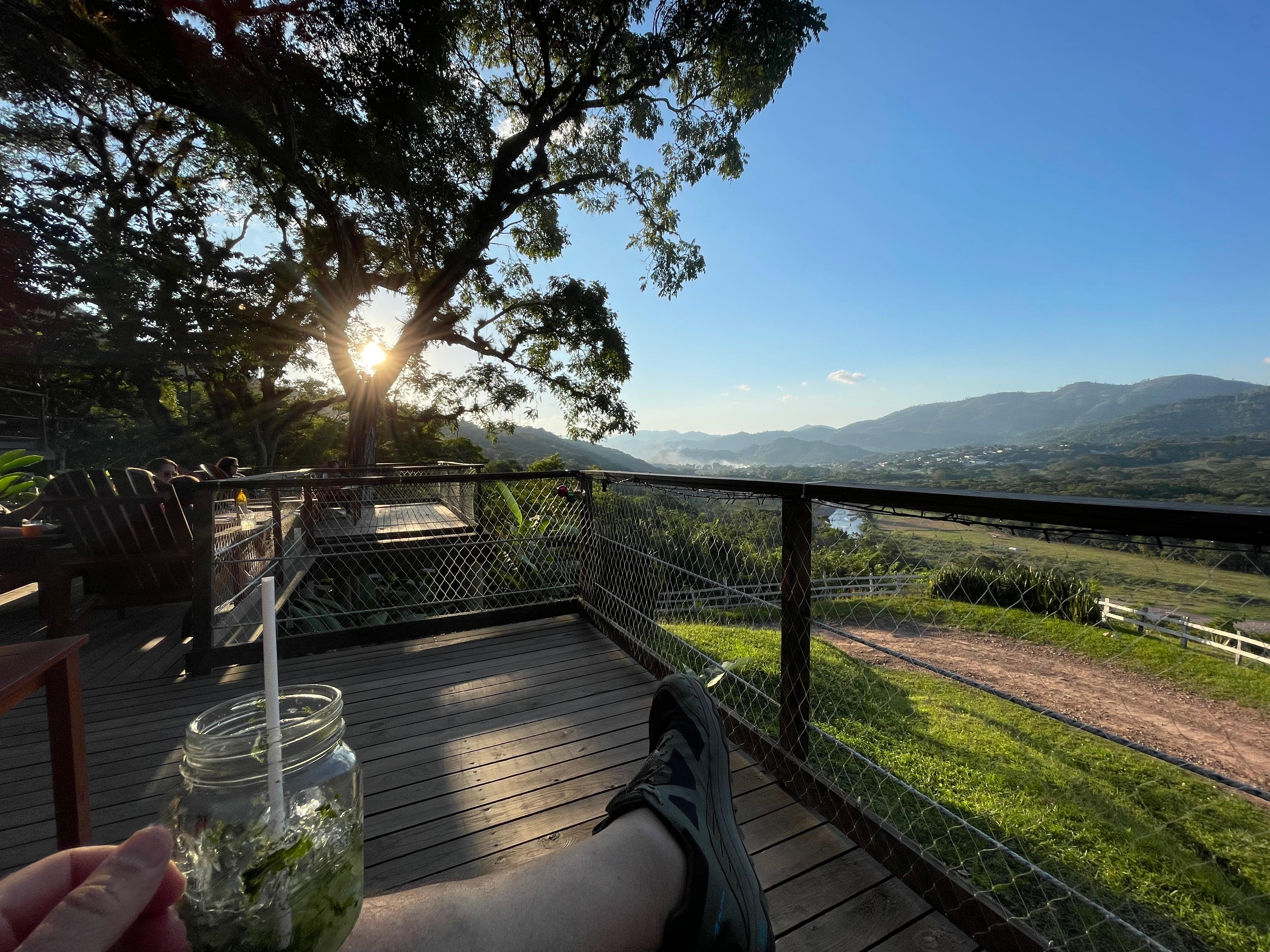 View from patio bar area