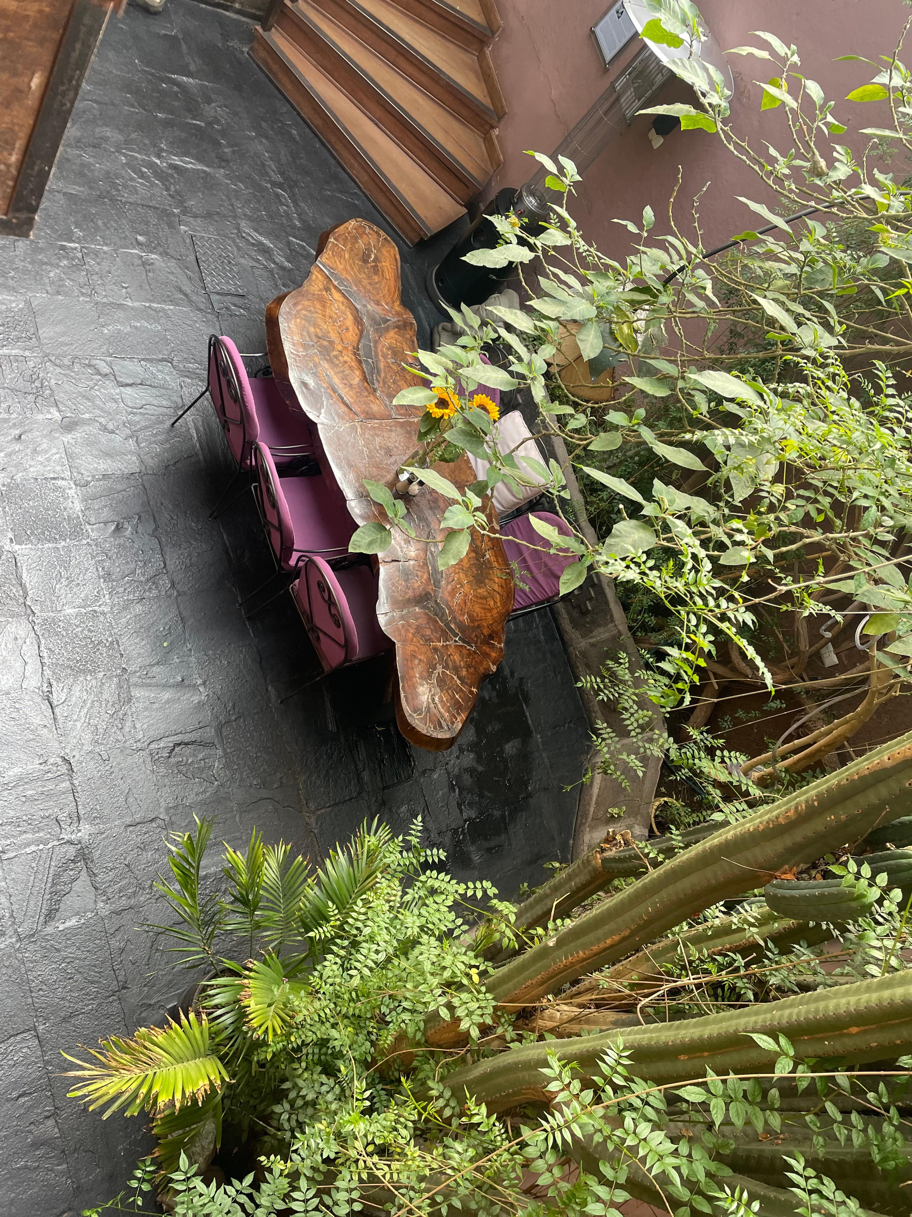 Interior courtyard dining area