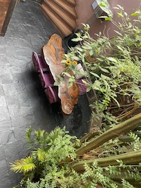 Interior courtyard dining area