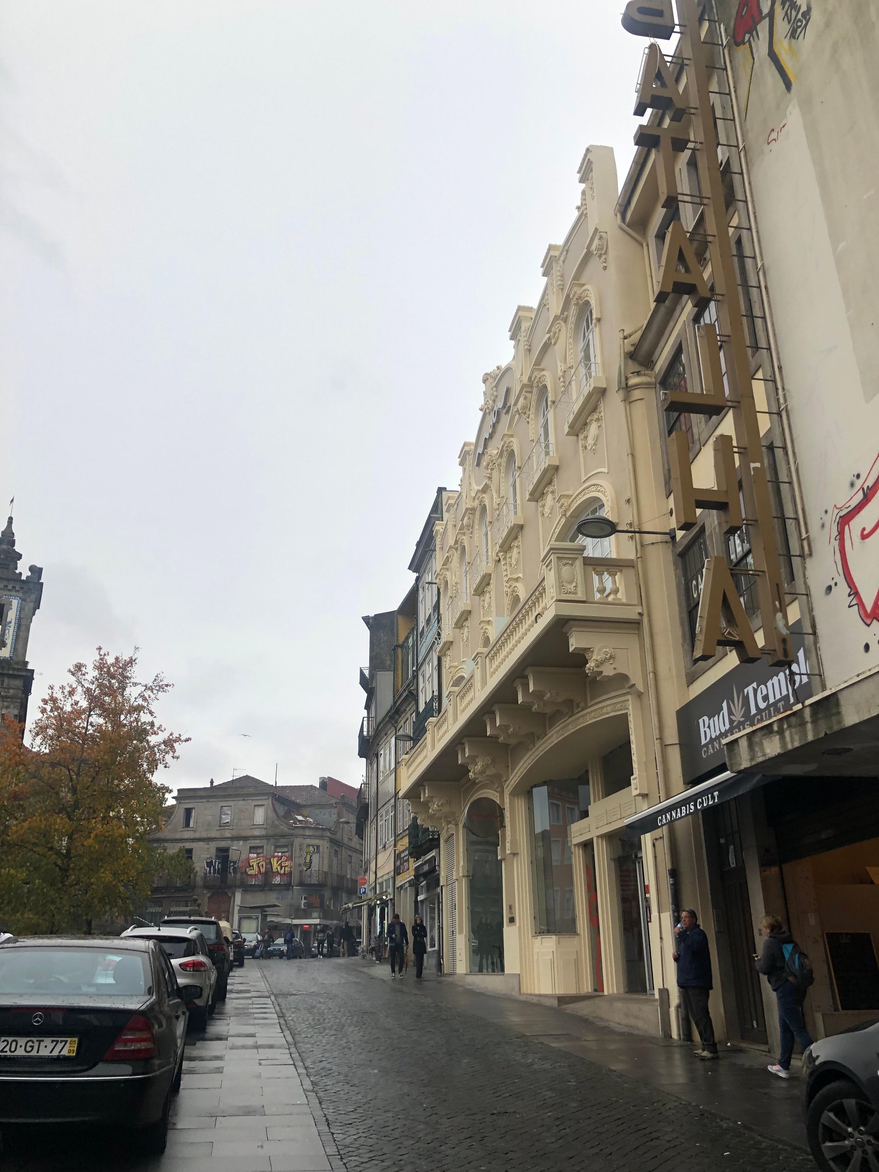 In front of main entrance