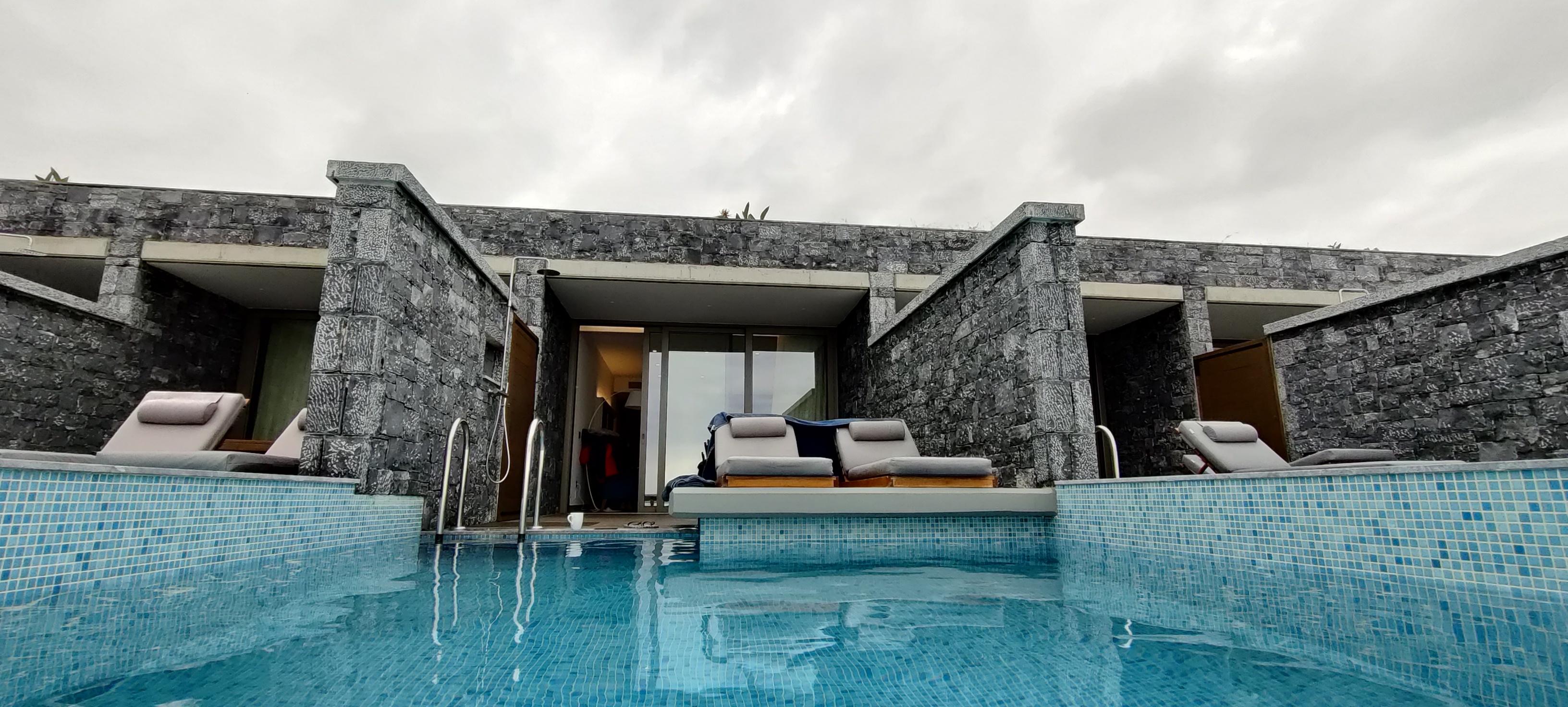 Each room has its own pool.
