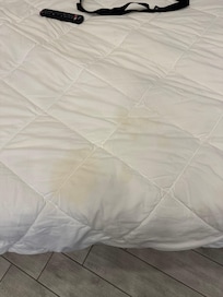 Stained blanket