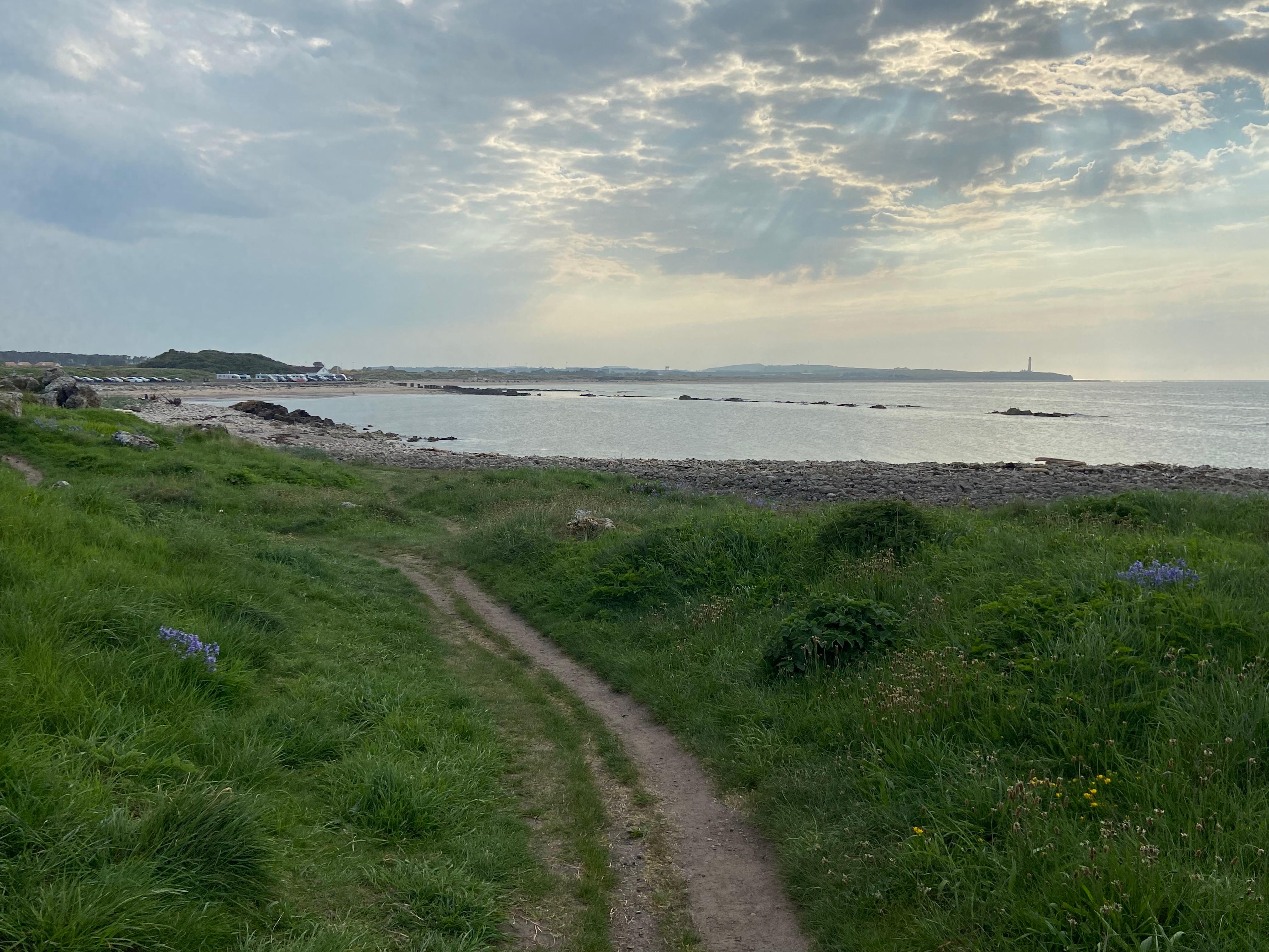 Beach walk outside hotel 