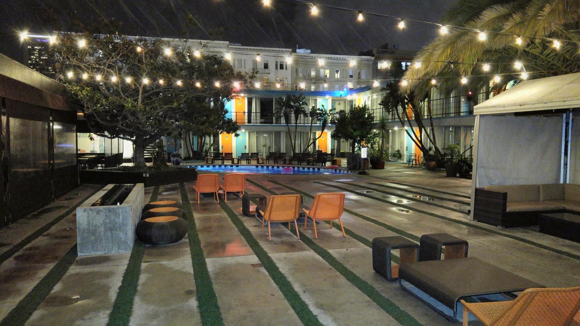 sweet courtyard at night