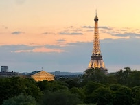 Terrace view at sunset