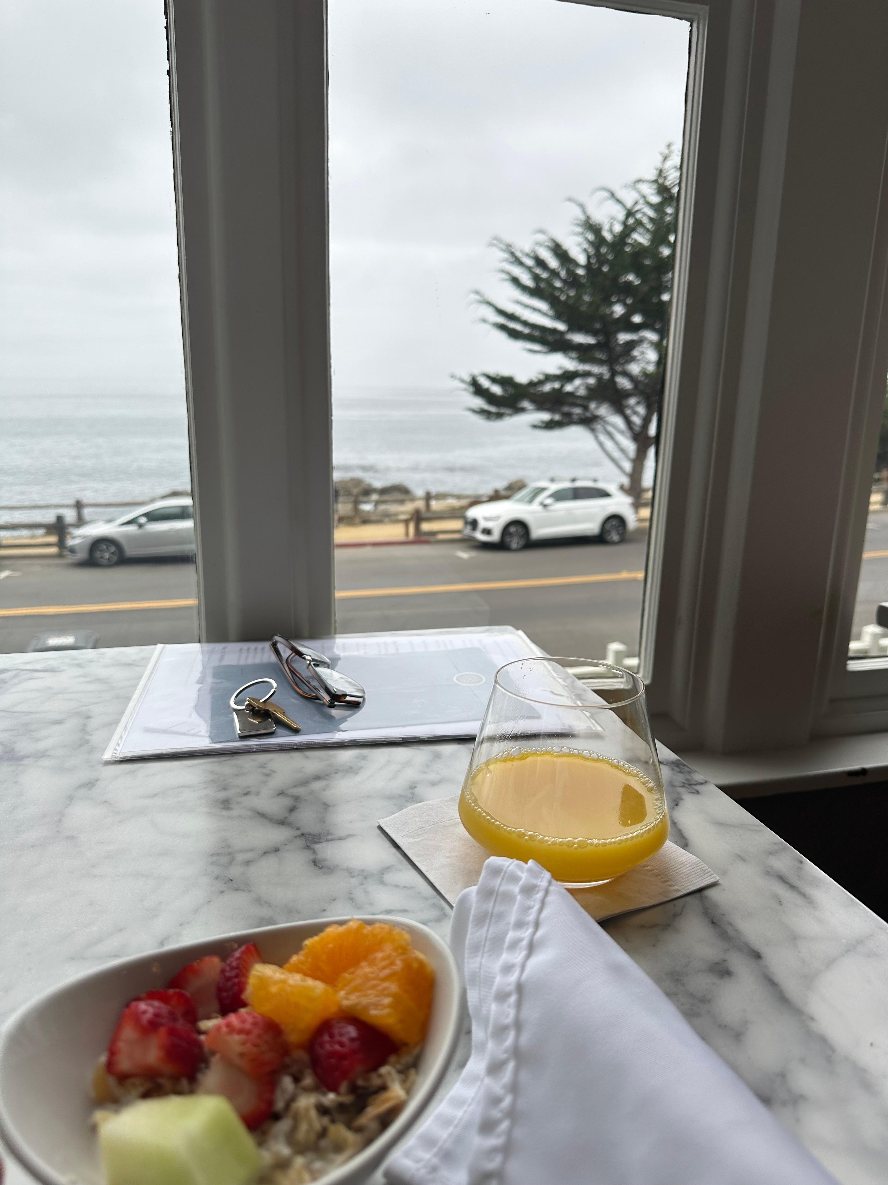 View over breakfast