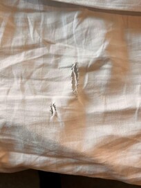 Ripped bedsheets