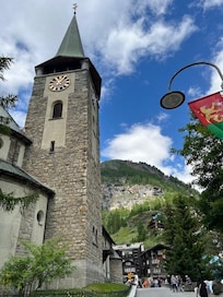 Chruch in Zermatt village main square