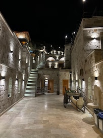 Warm entrance to the hotel