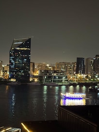 Rooftop Creek View at Night