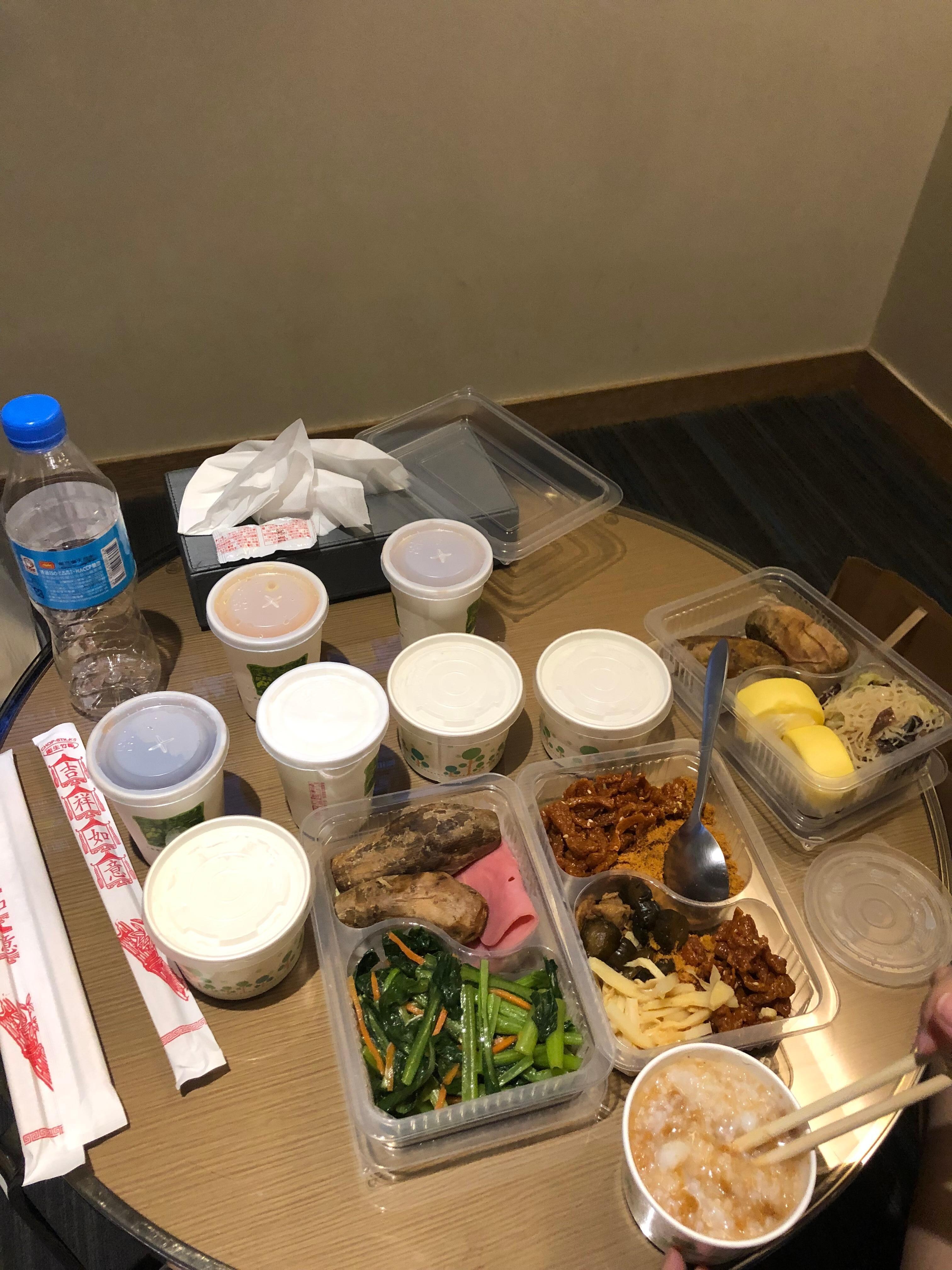 早餐因疫情關係仍採用外帶形式