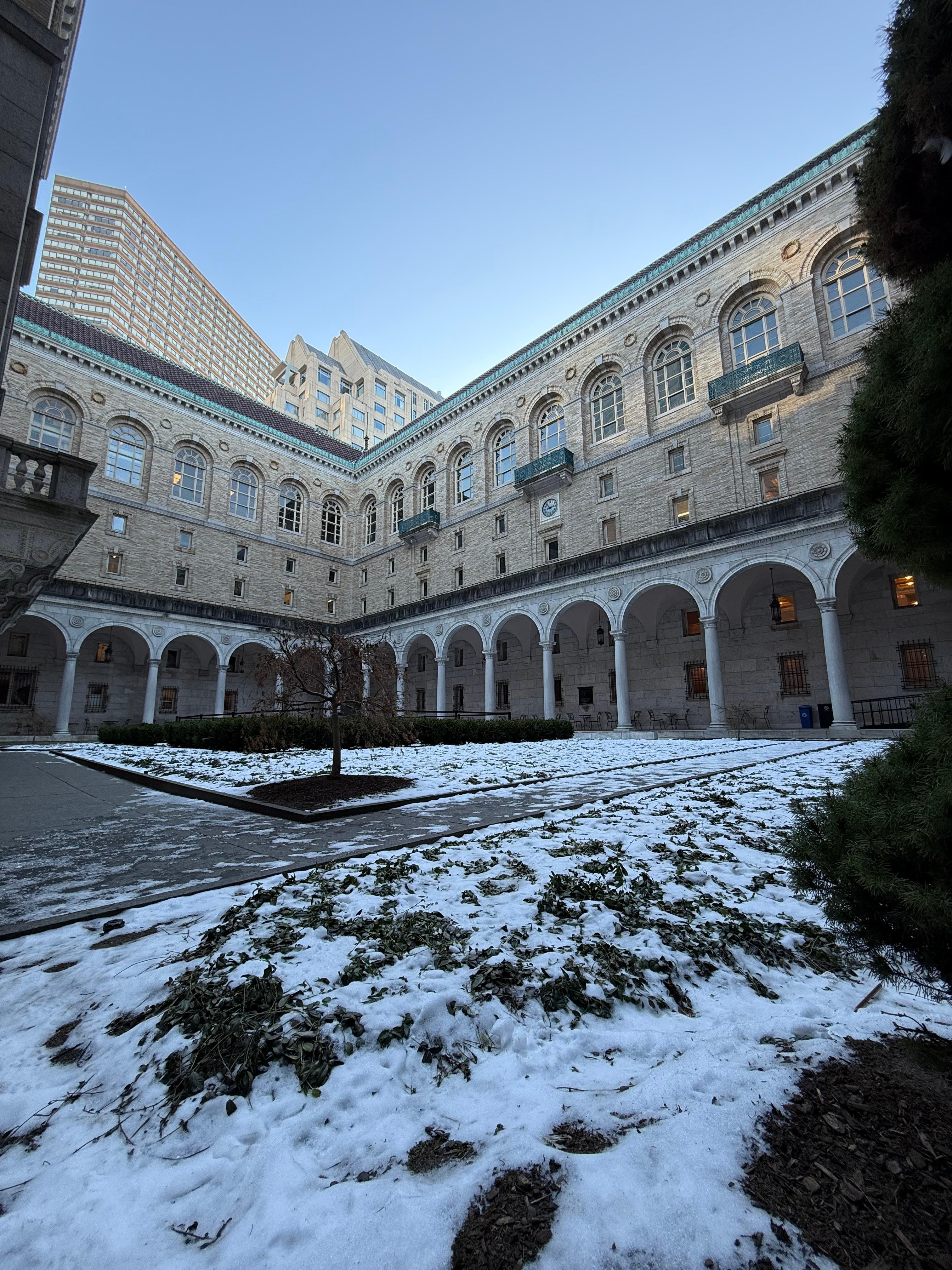 Boston Public library courtyard (directly across the street from the Charlesmark)