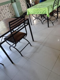 Broken chairs & horrible dining place.