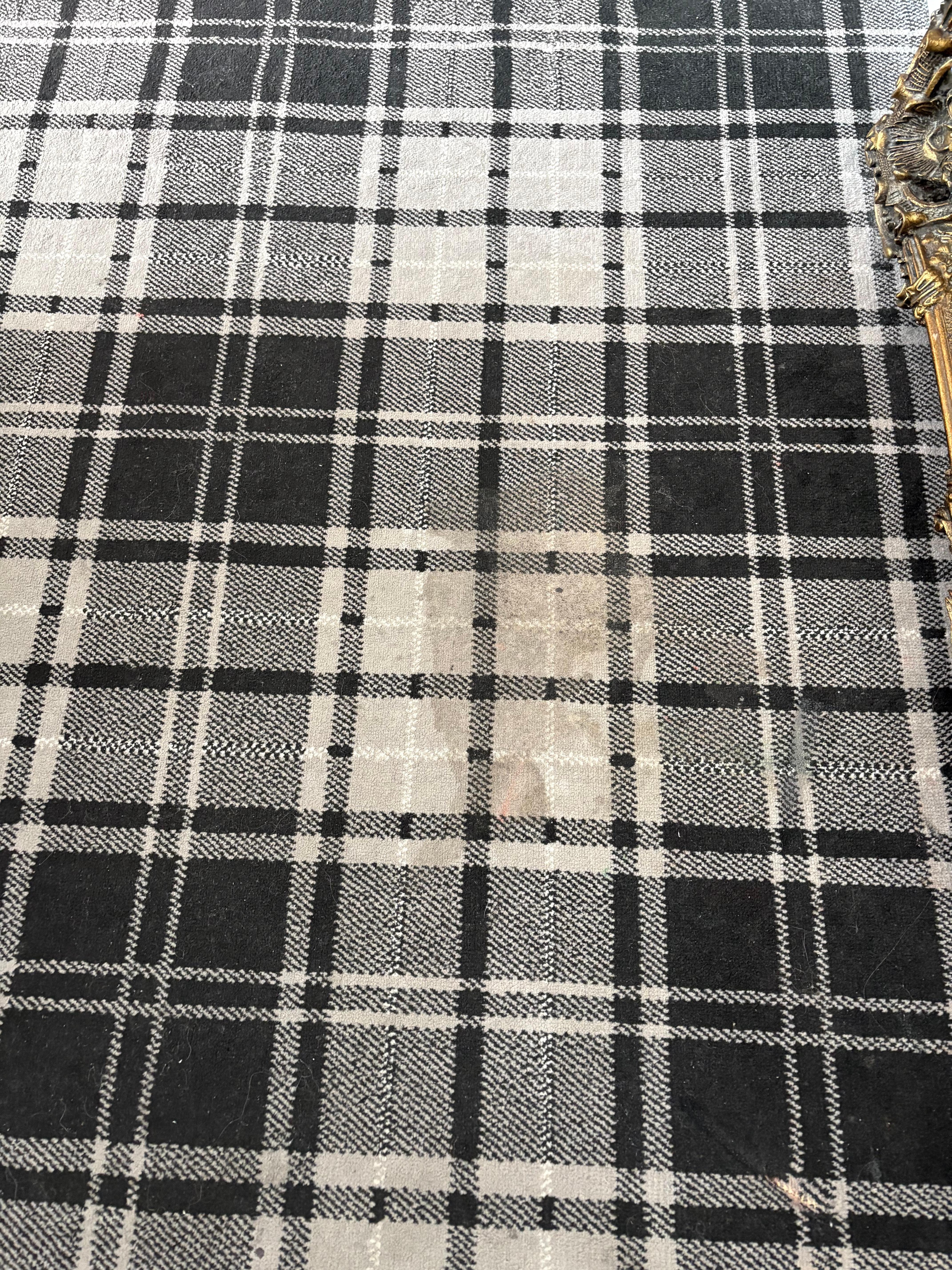 Stained carpet.