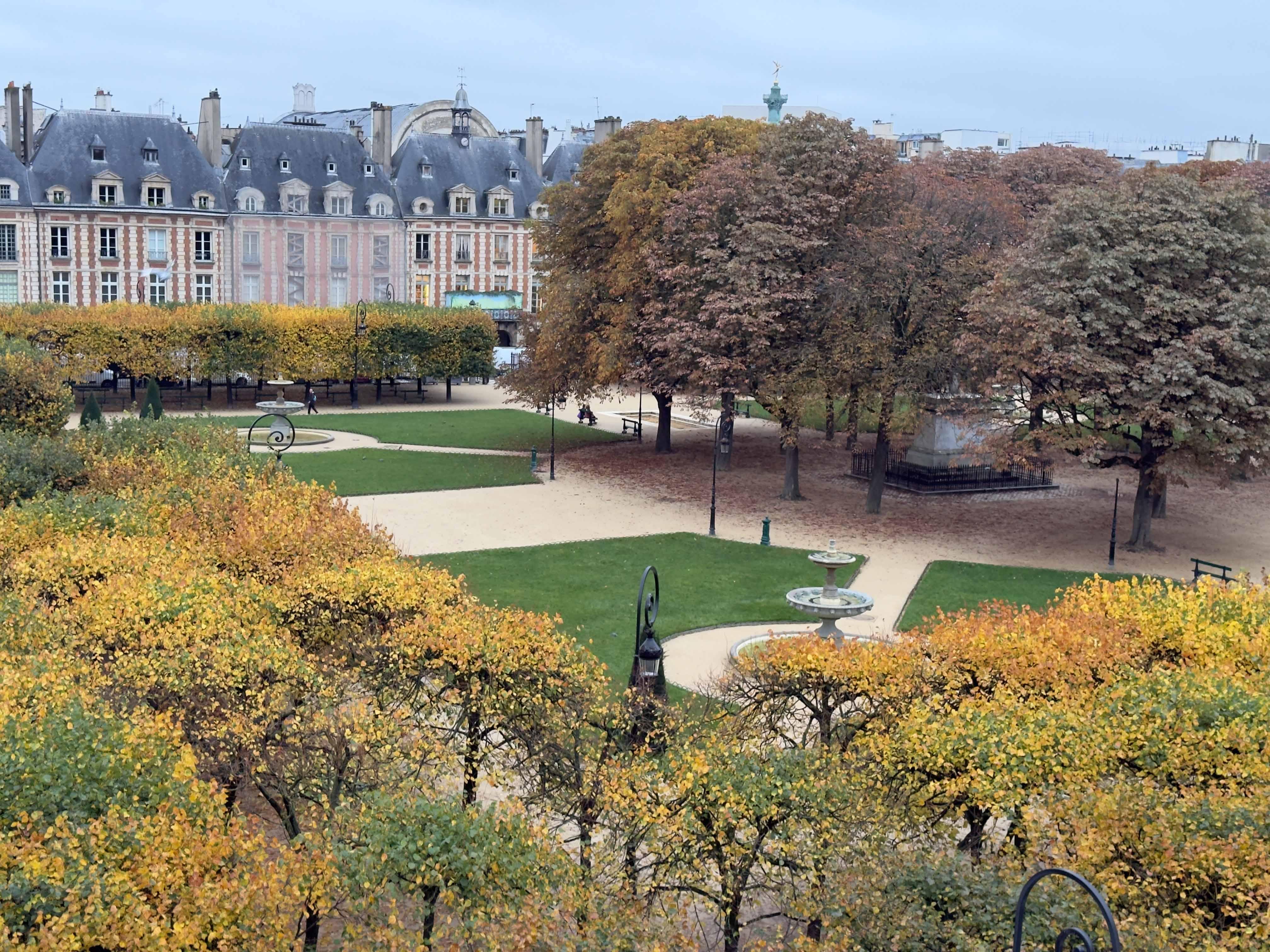 View from the room onto the most beautiful square in Paris.