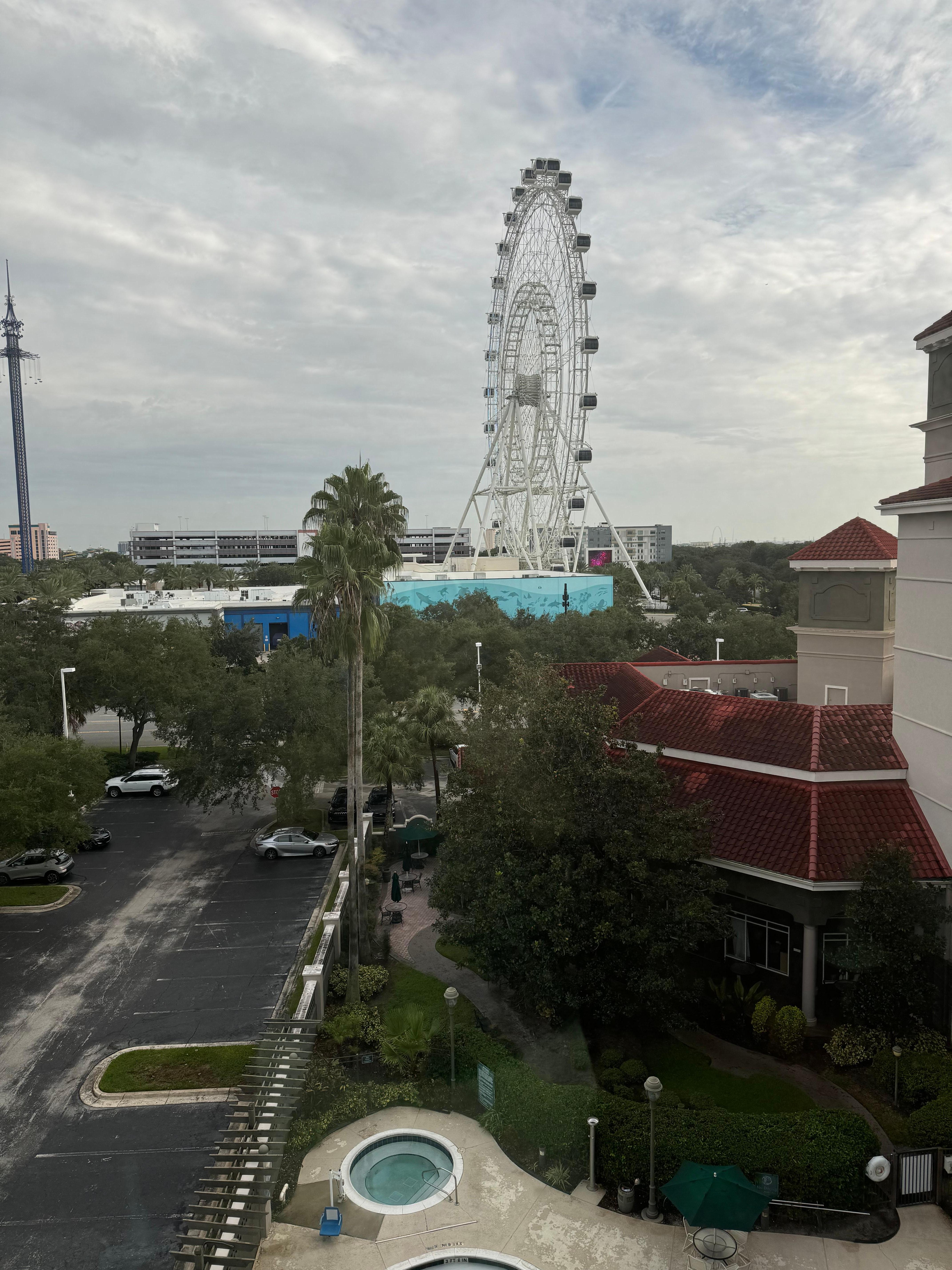 Out side one window.. over looking Icon Park… beautiful views at night!