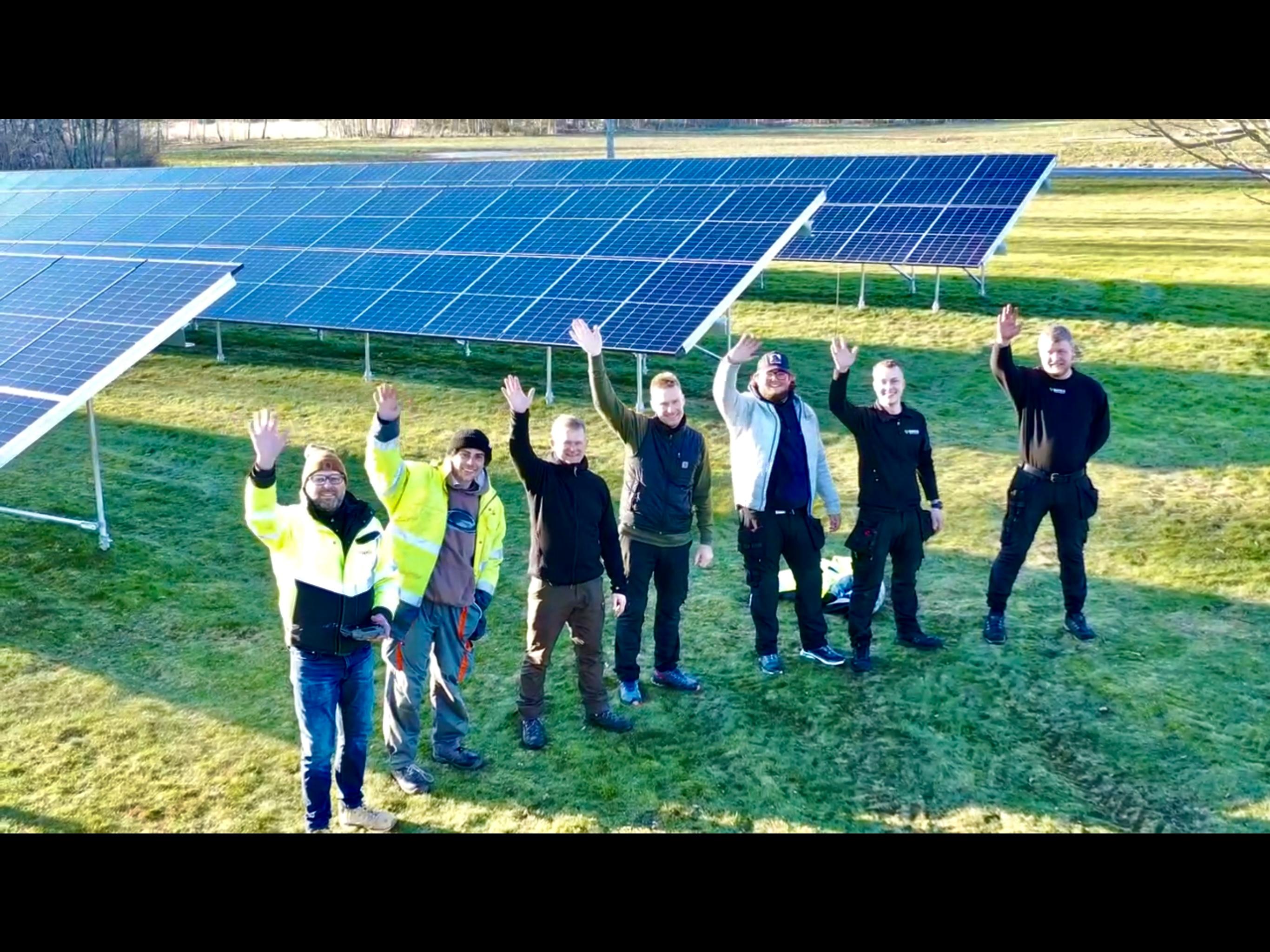 Installation af 70 kWh jordbaseret solcelleanlæg til kunde i Dronninglund. 