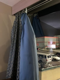 View from almost hanging curtains