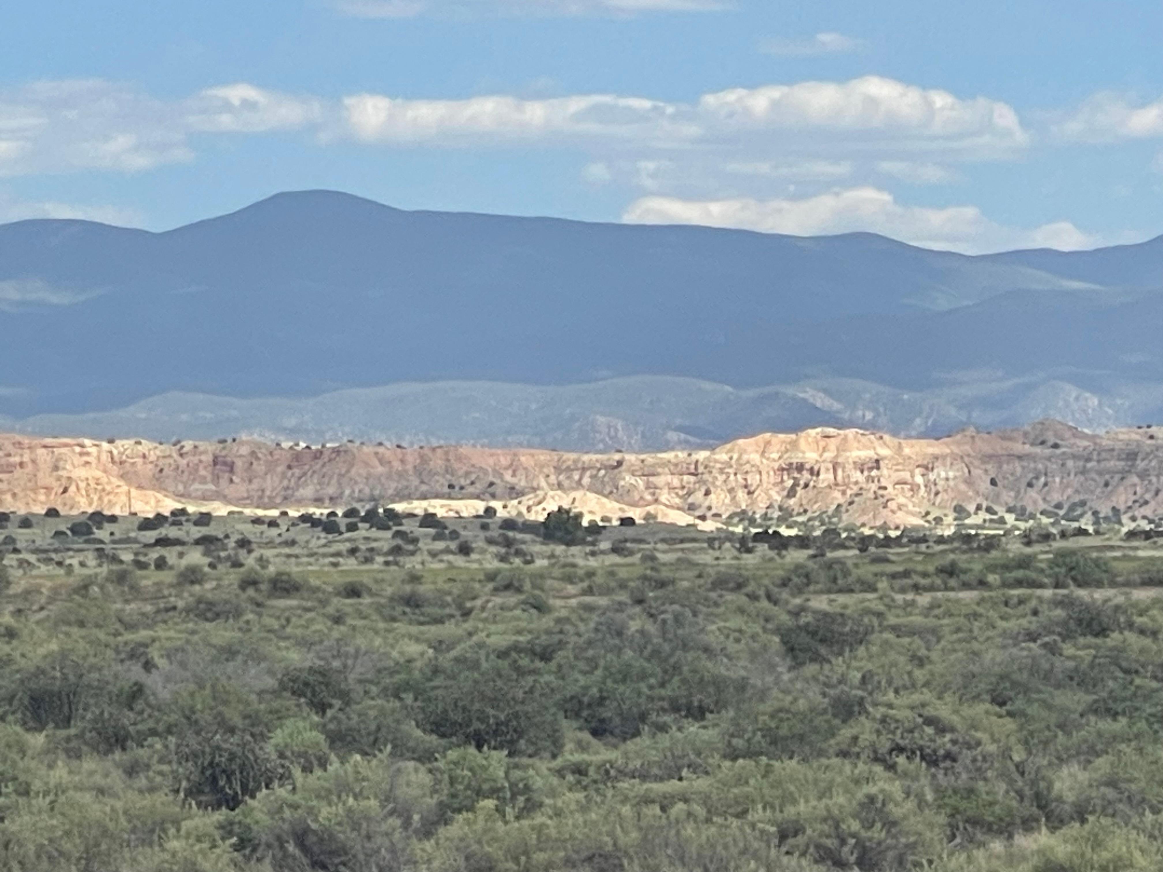 Zoomed mountain view
