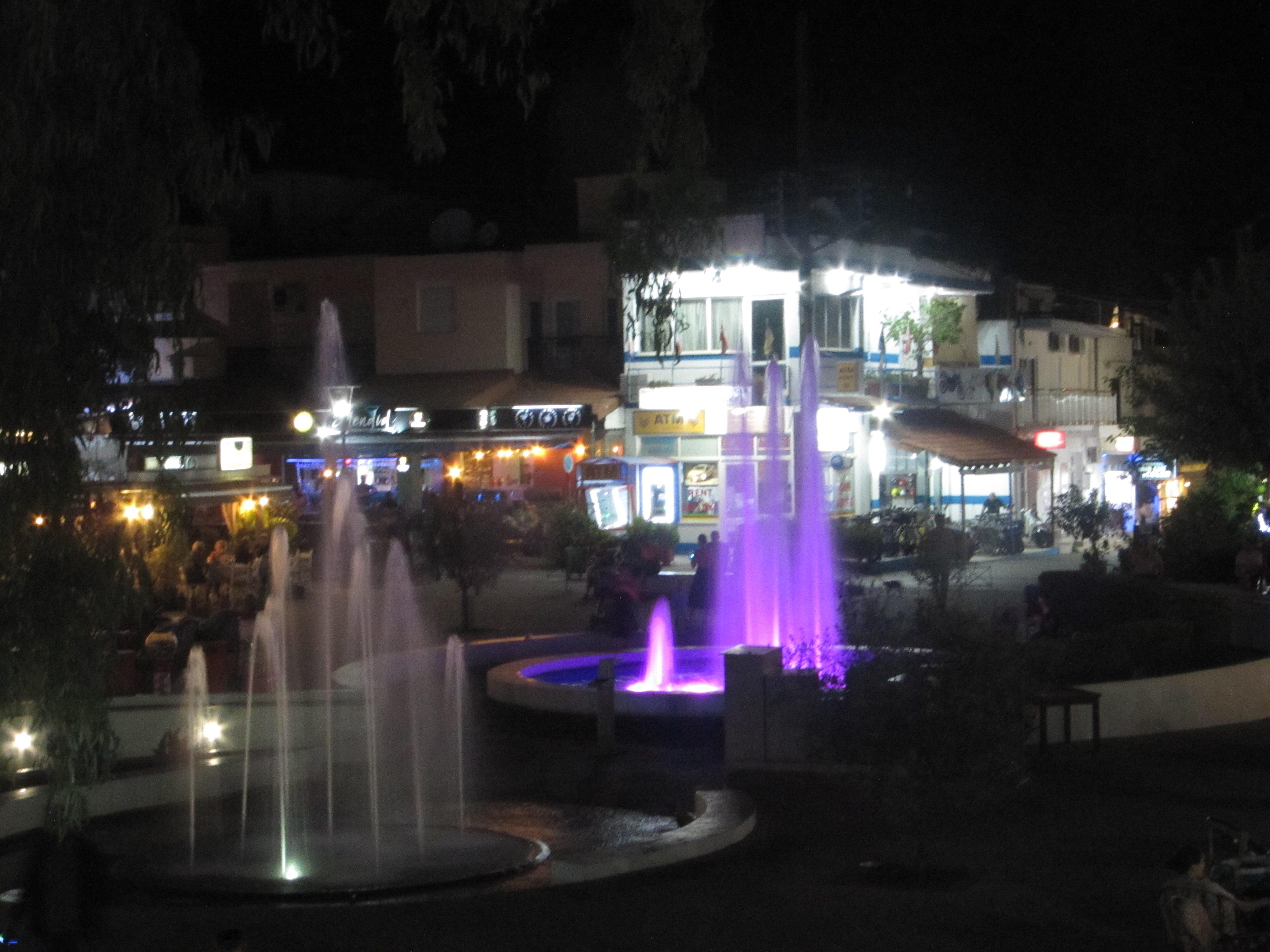 Outside square with fountains