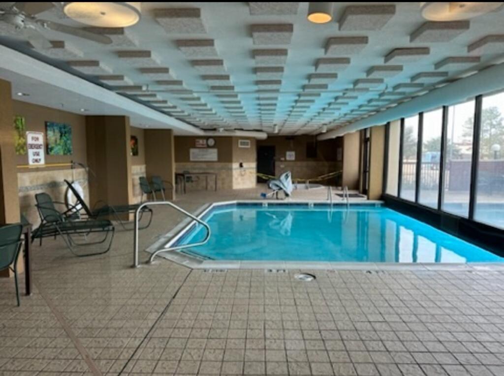 It has a decent pool indoor as well as outdoor. (Same pool) 