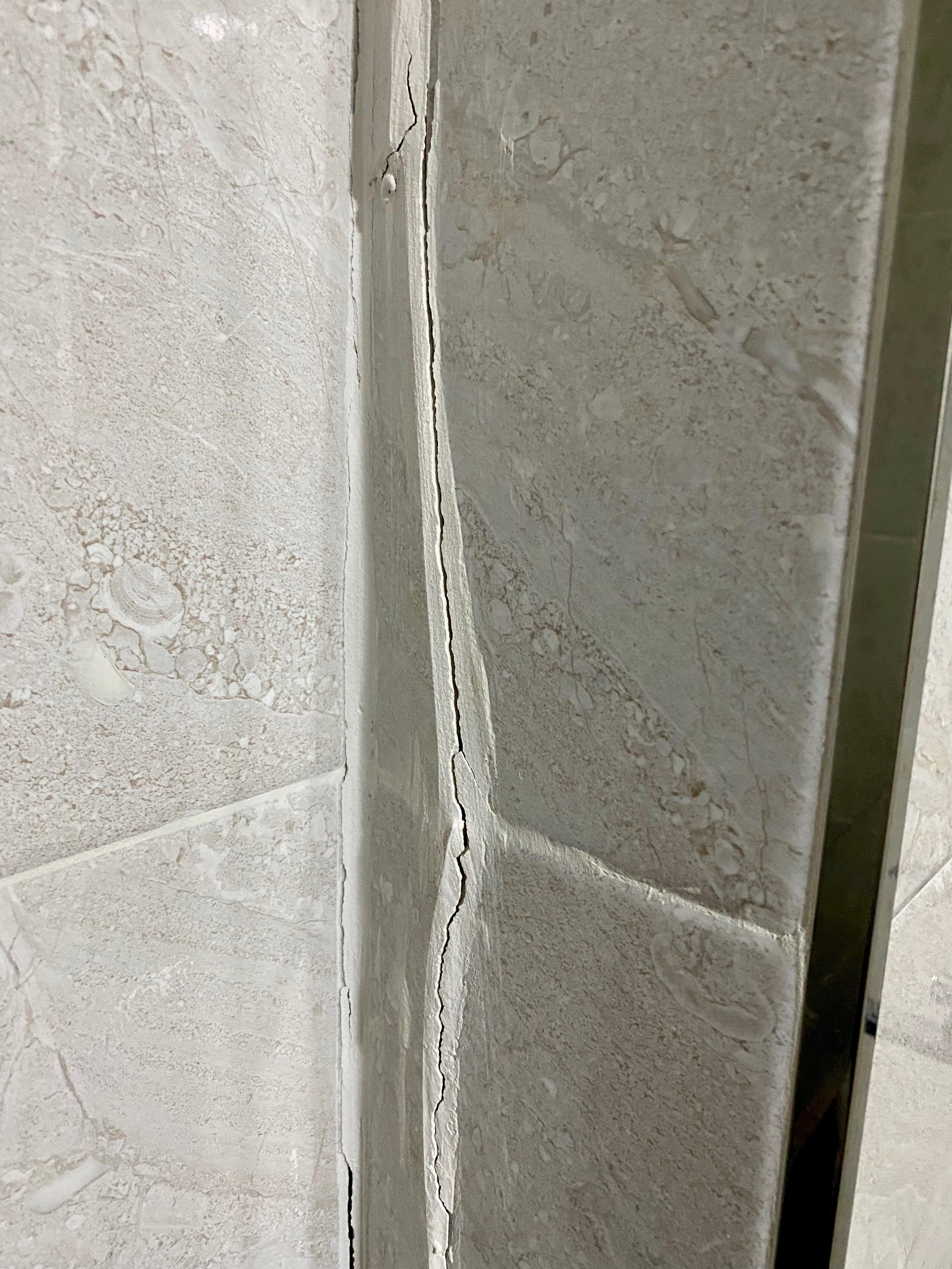 Wall crack in bathroom