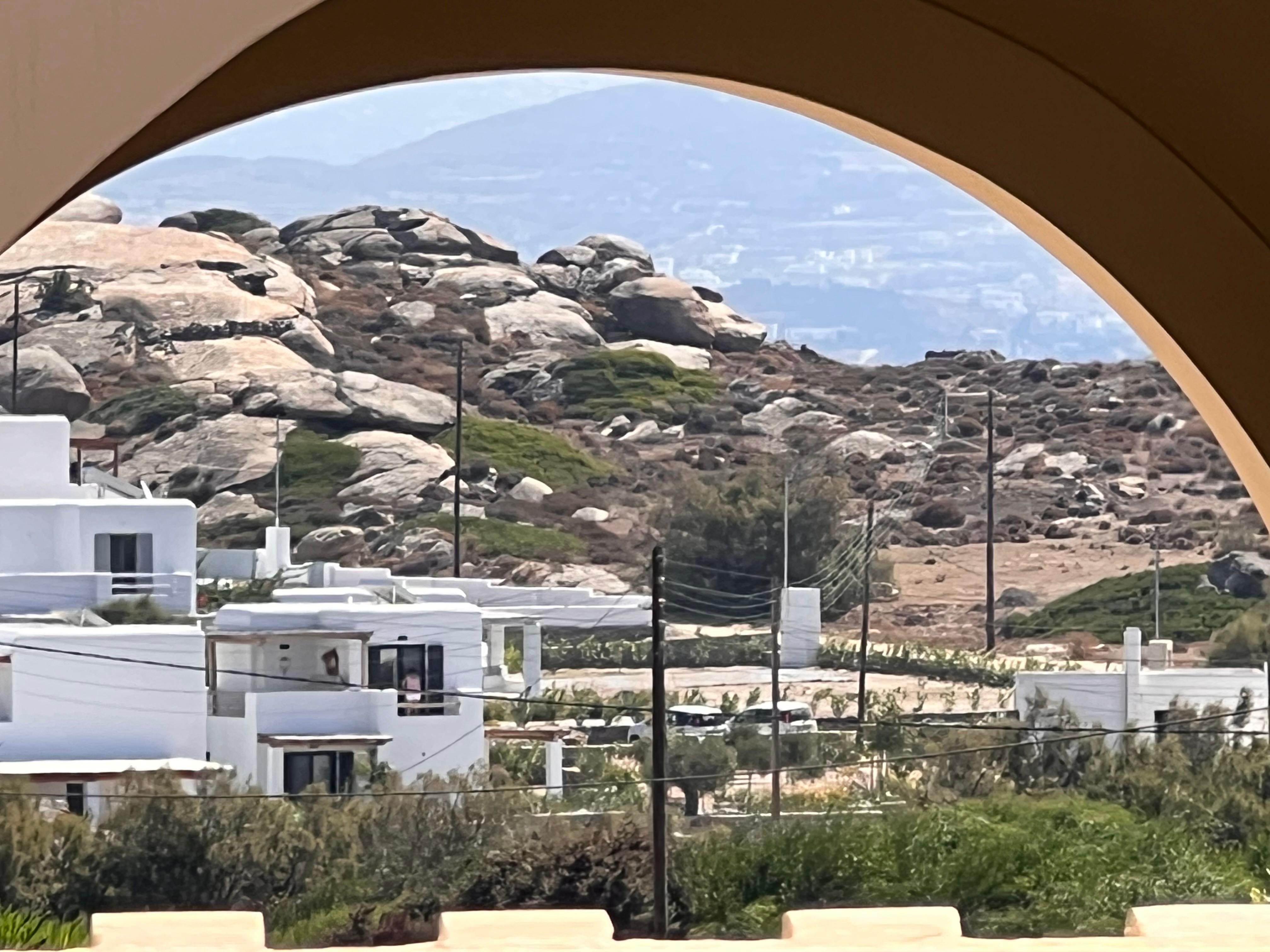 View from whirlpool through archway 