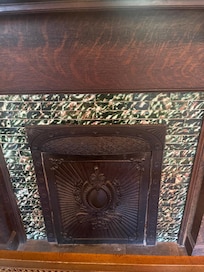 The fireplace