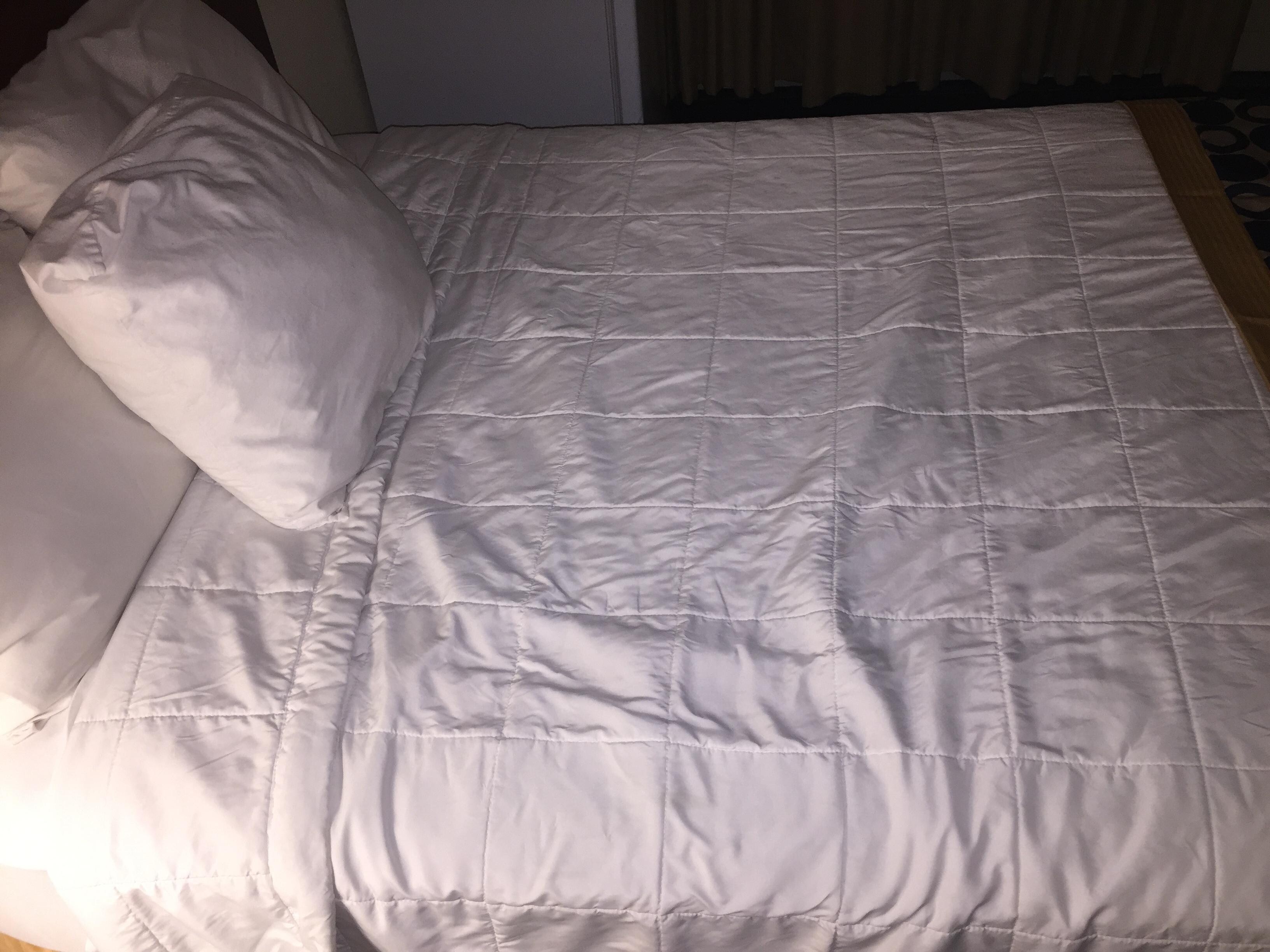 A sign in the bathroom says these sheets can be your for the low low price of $40. Ewwe