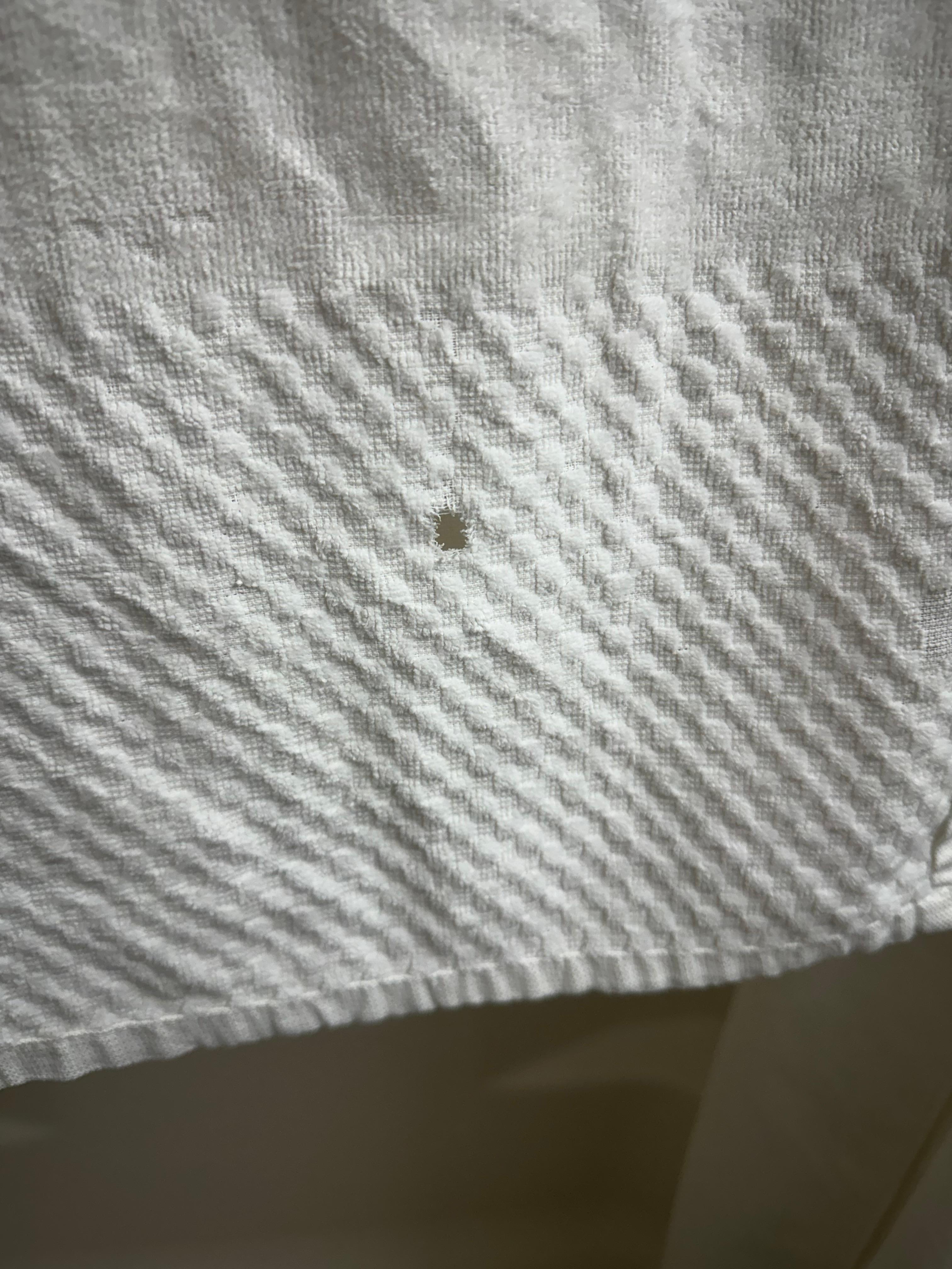 Holes in towels 