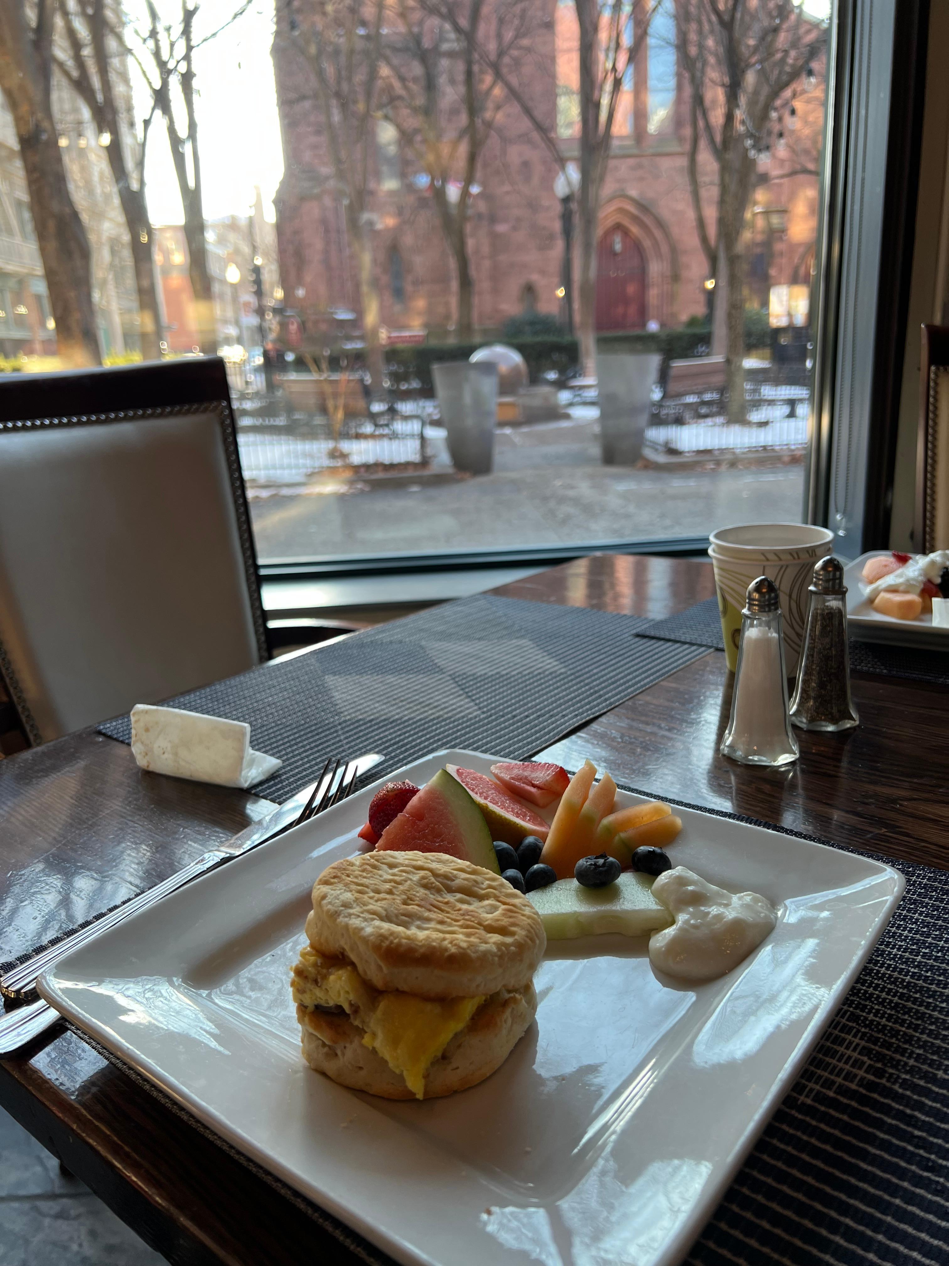 Buffet breakfast with house made treats was a surprise