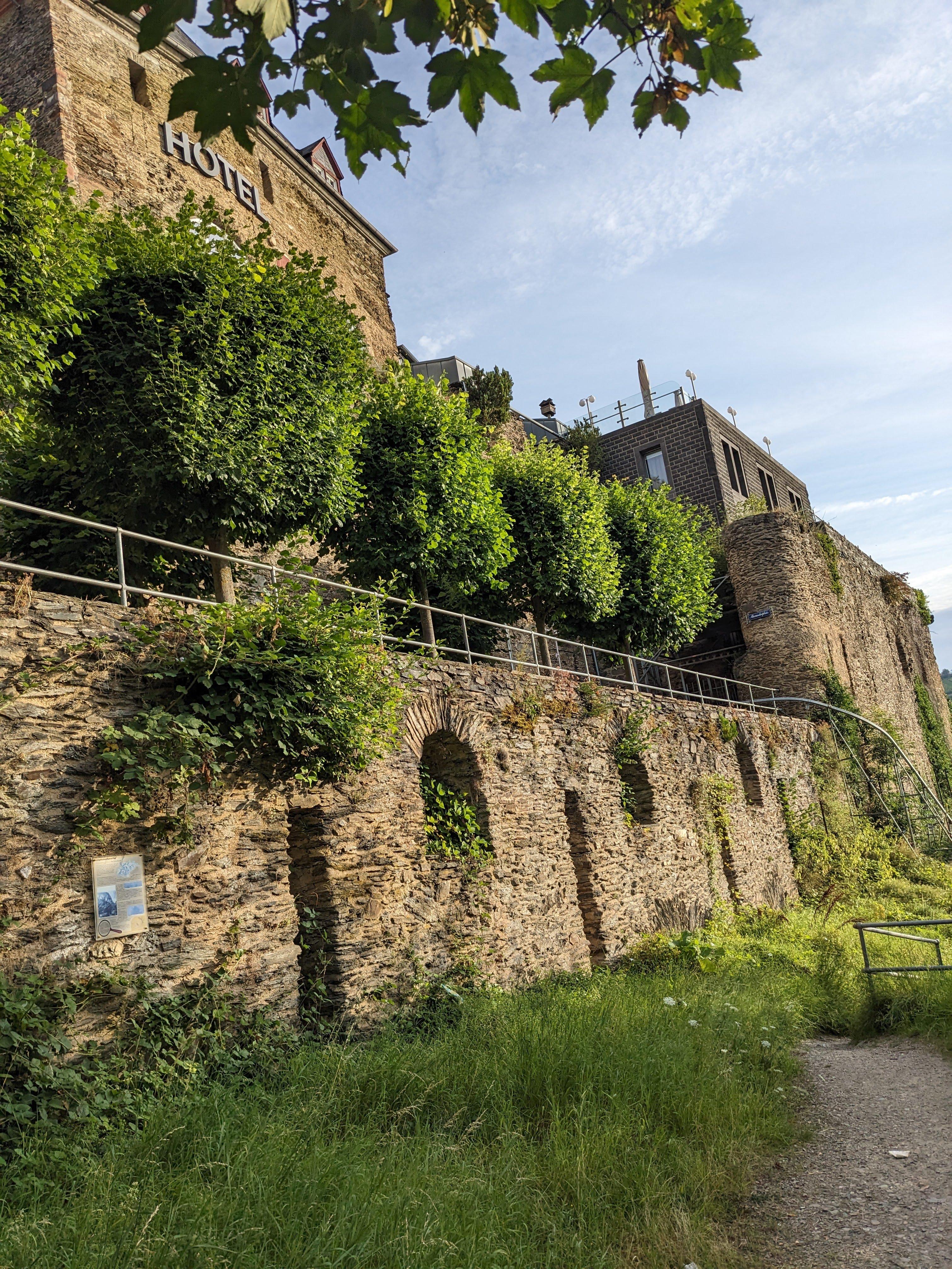 Hotel perched on castle foundations