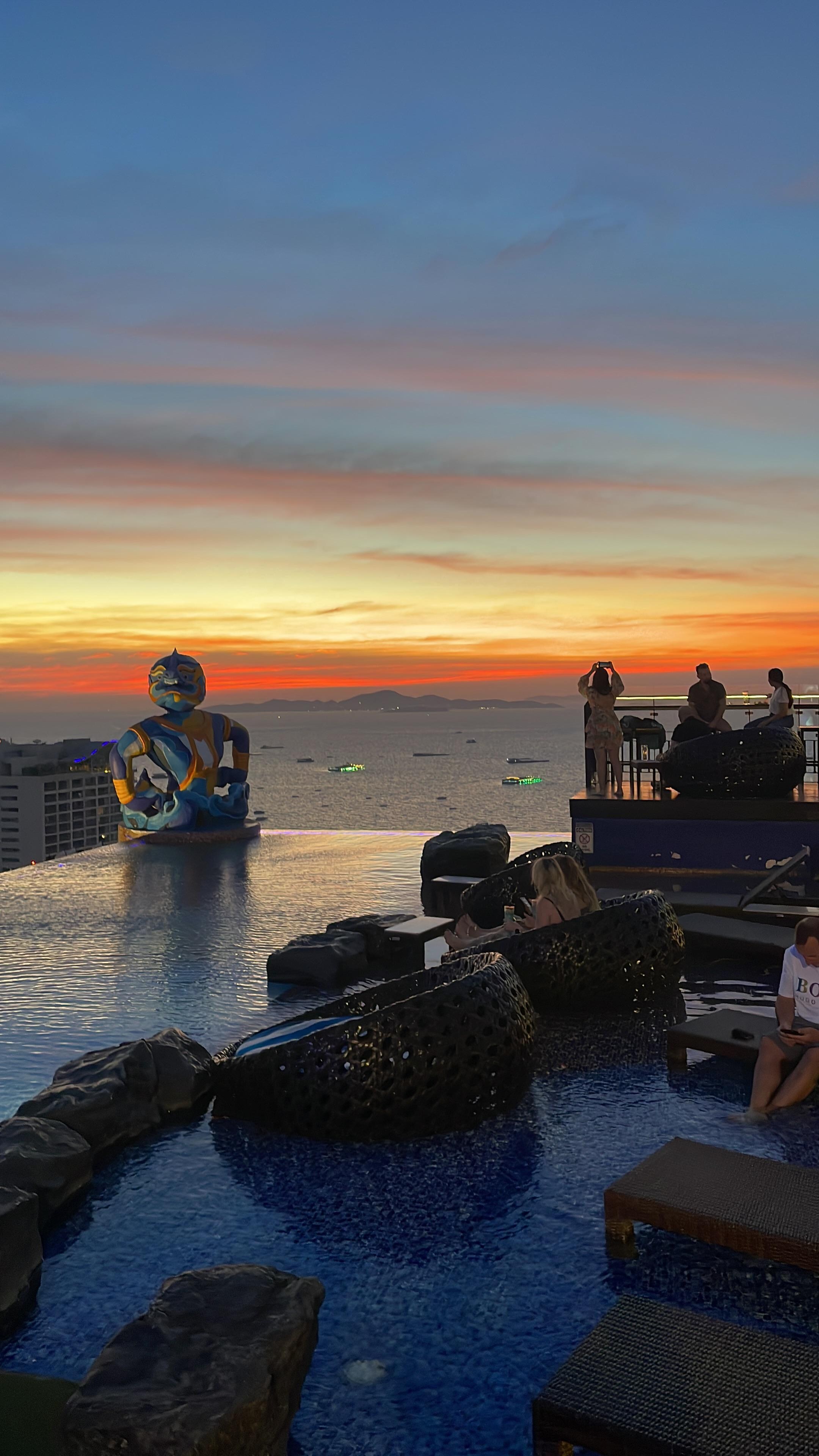 Pool sunset