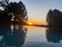 Do not miss the sunset from the pool