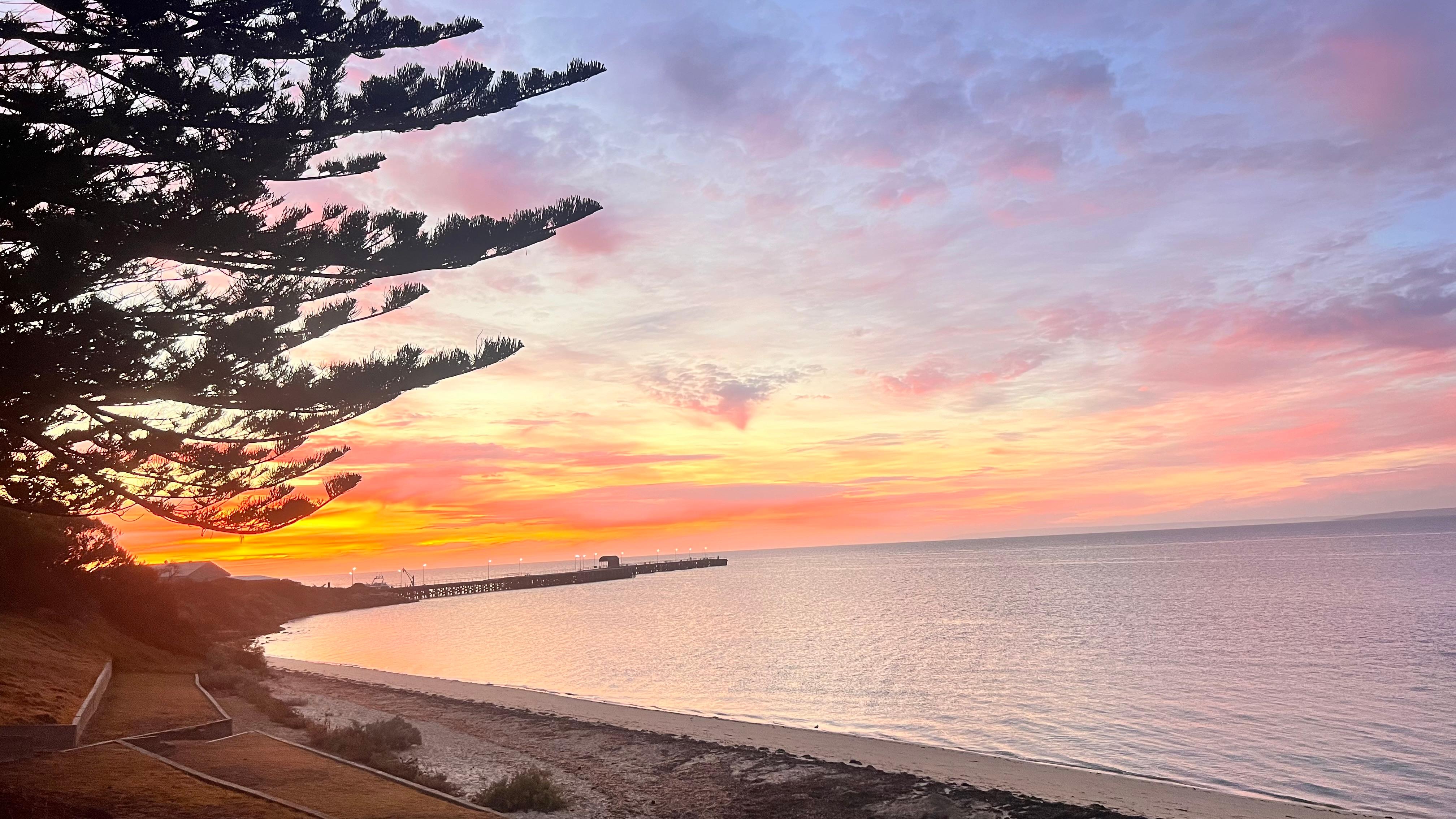 Sunrise from outside the hotel