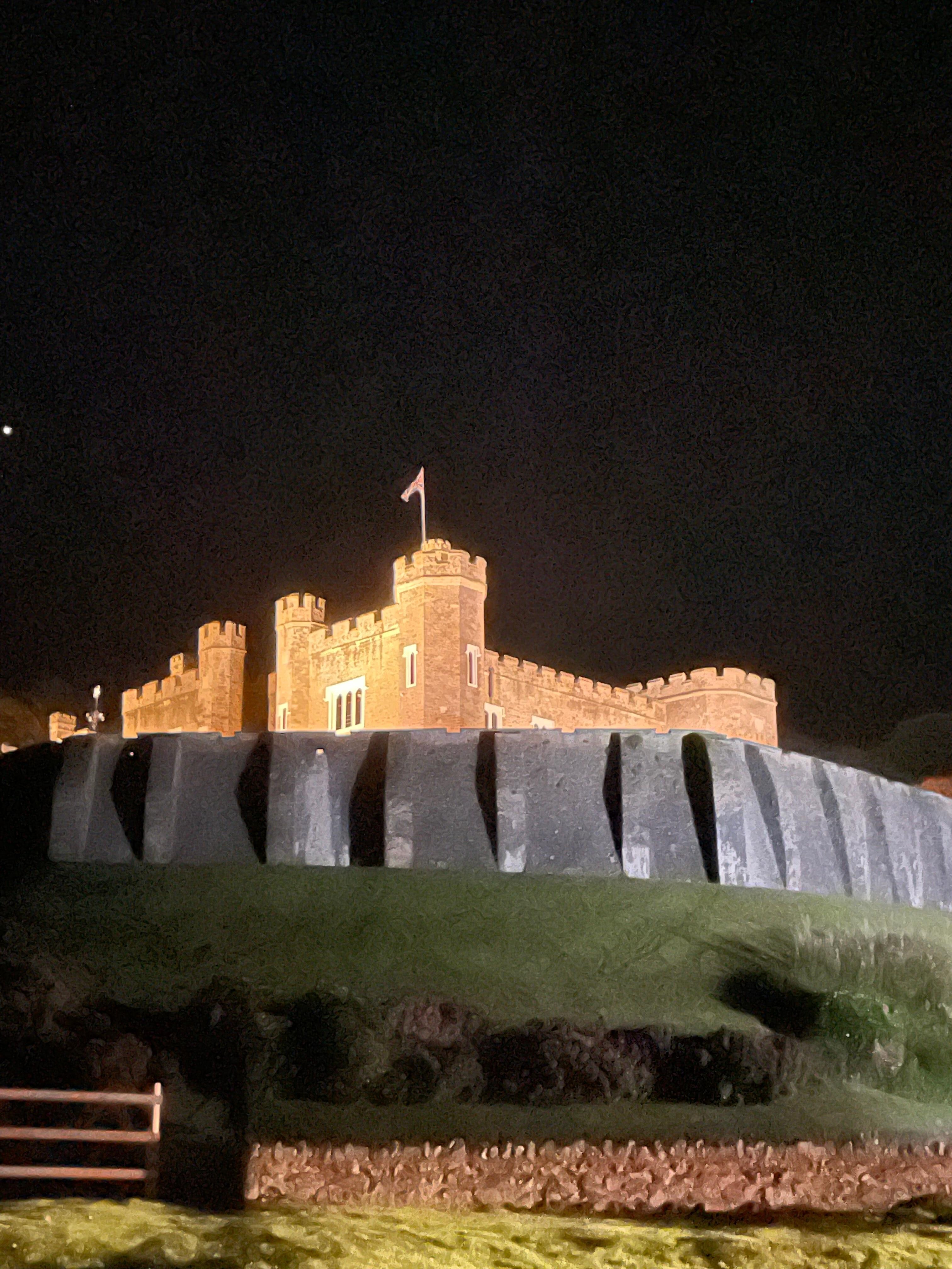 The castle at night